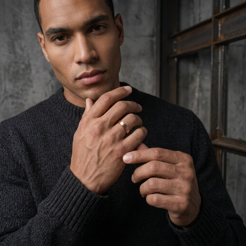 4mm rose gold tungsten rings