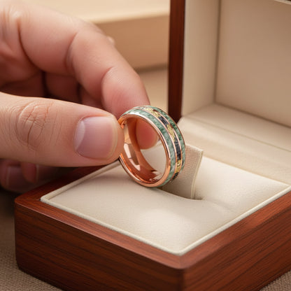 Unisex Tungsten Meteorite Ring