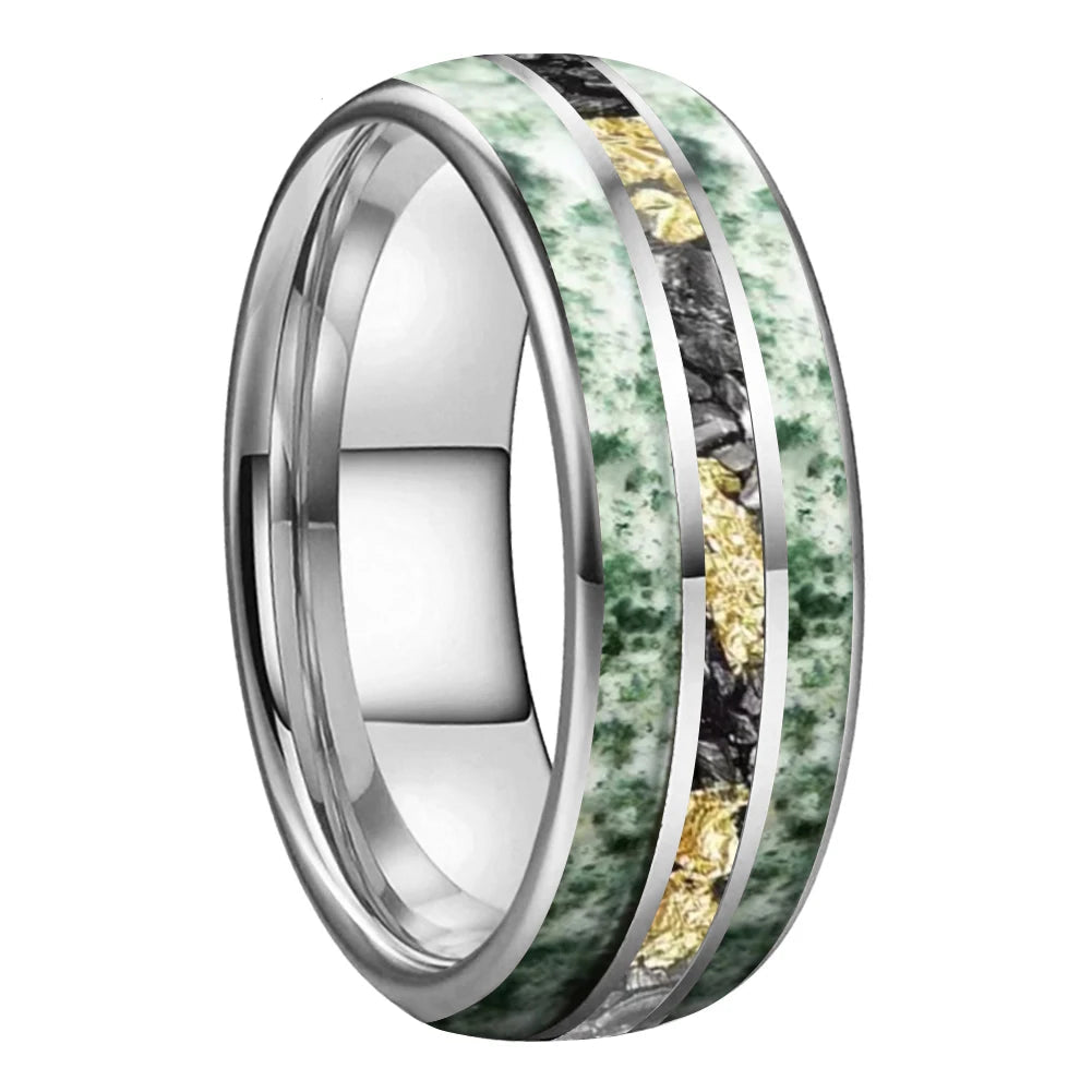 Unisex Tungsten Meteorite Ring