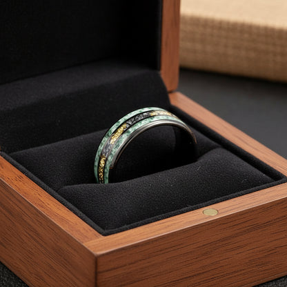 Unisex Tungsten Meteorite Ring