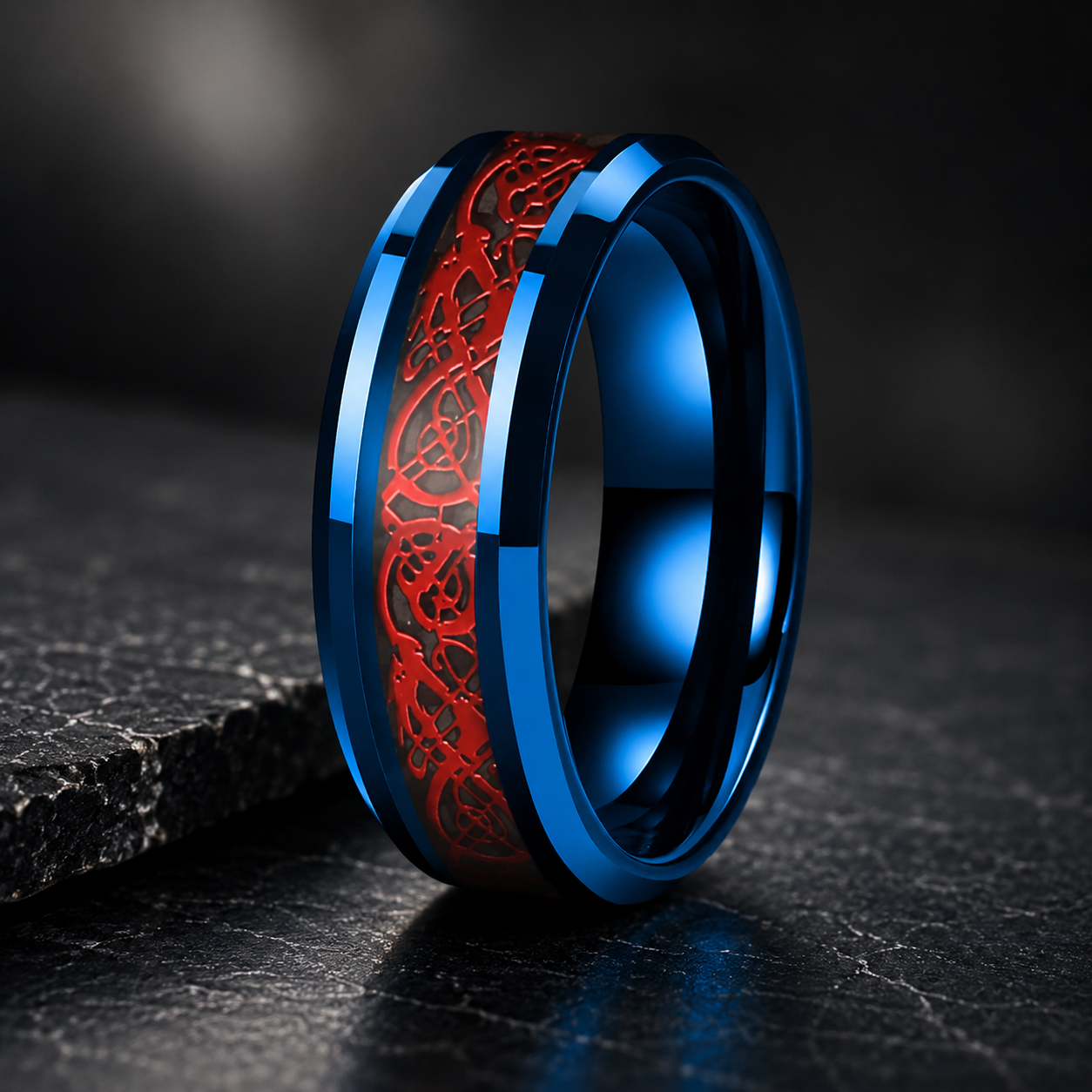 Vintage Dragon Tungsten Ring