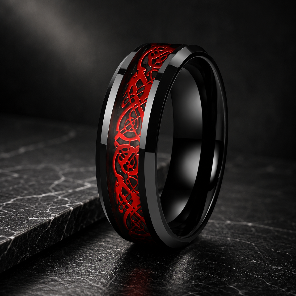 Vintage Dragon Tungsten Ring