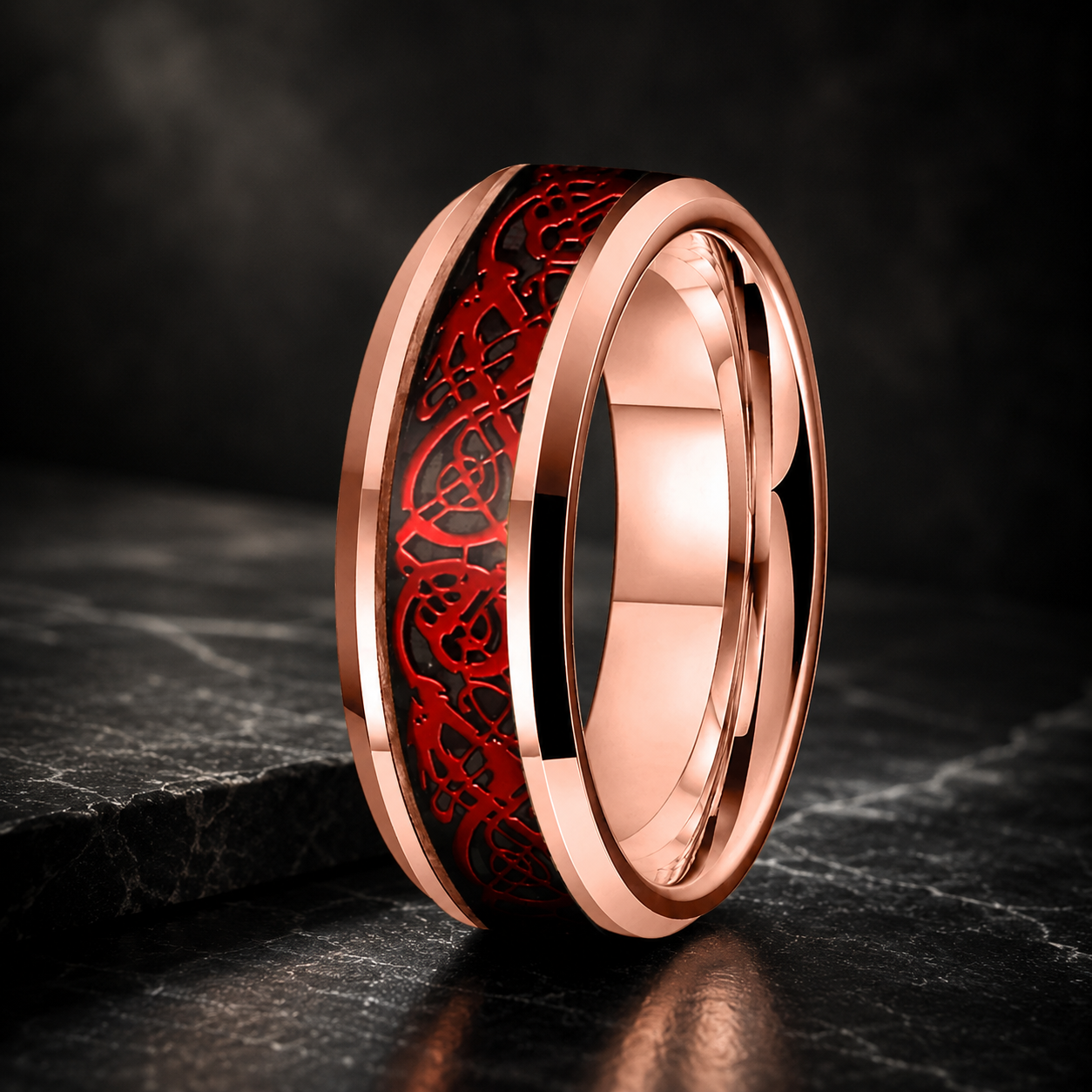 Vintage Dragon Tungsten Ring