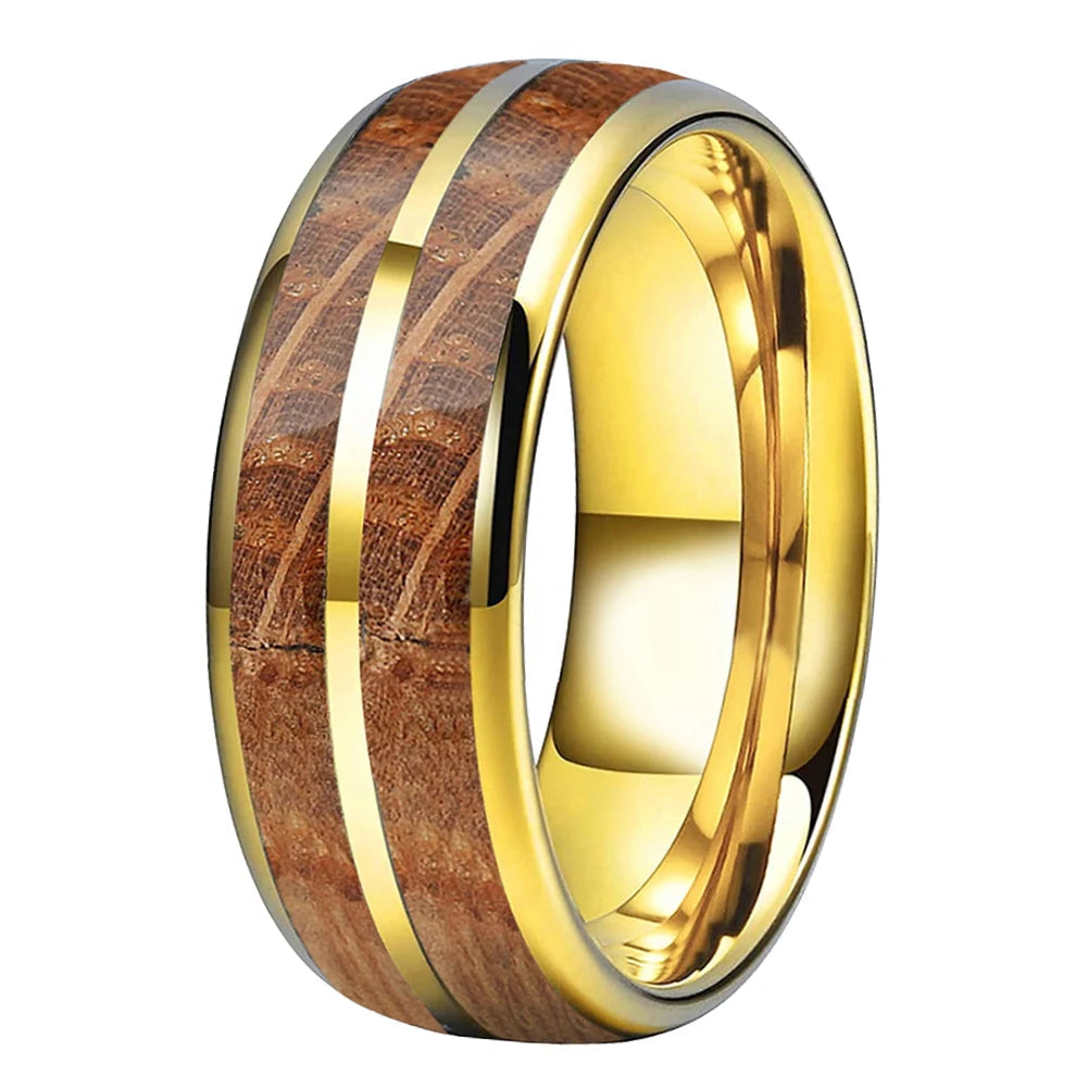 Whiskey Barrel Tungsten Wedding Band