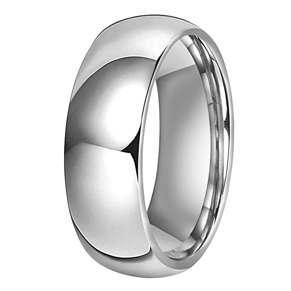 White Tungsten Carbide Ring