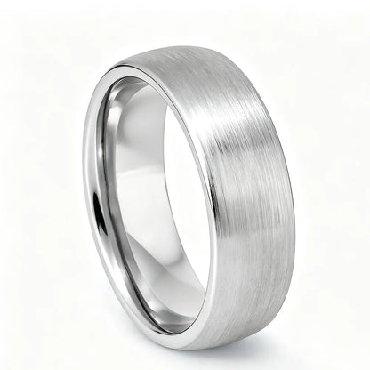  White Gold Tungsten Wedding Band