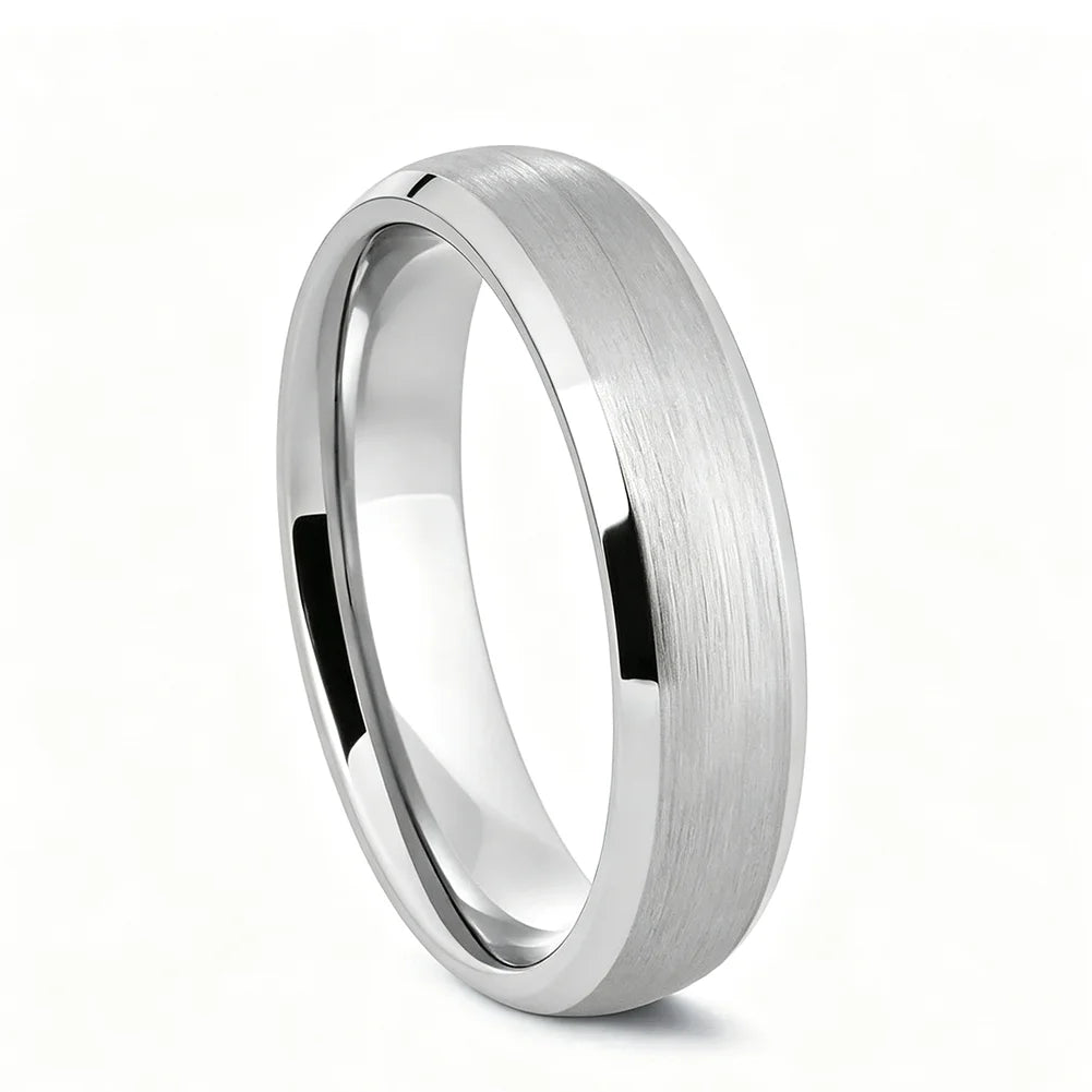  White Gold Tungsten Wedding Band
