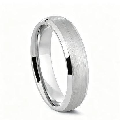  White Gold Tungsten Wedding Band