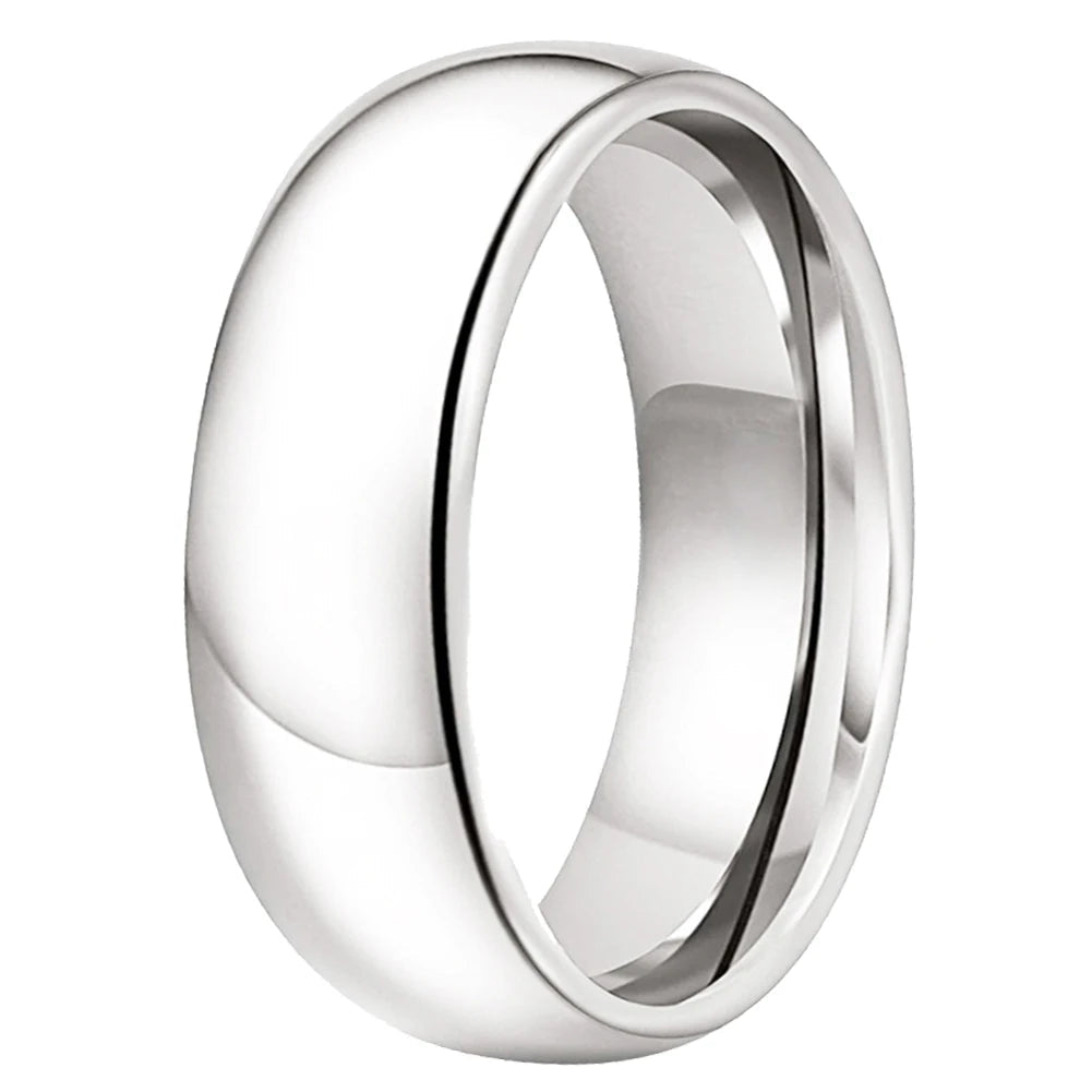 White Tungsten Carbide Ring