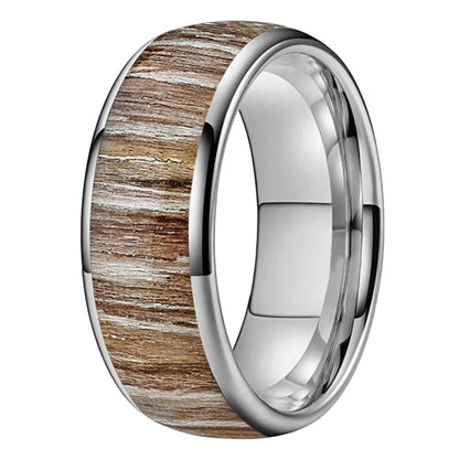 Zebrano Wood Tungsten Wedding Band