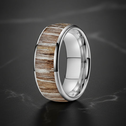 Zebrano Wood Tungsten Wedding Band