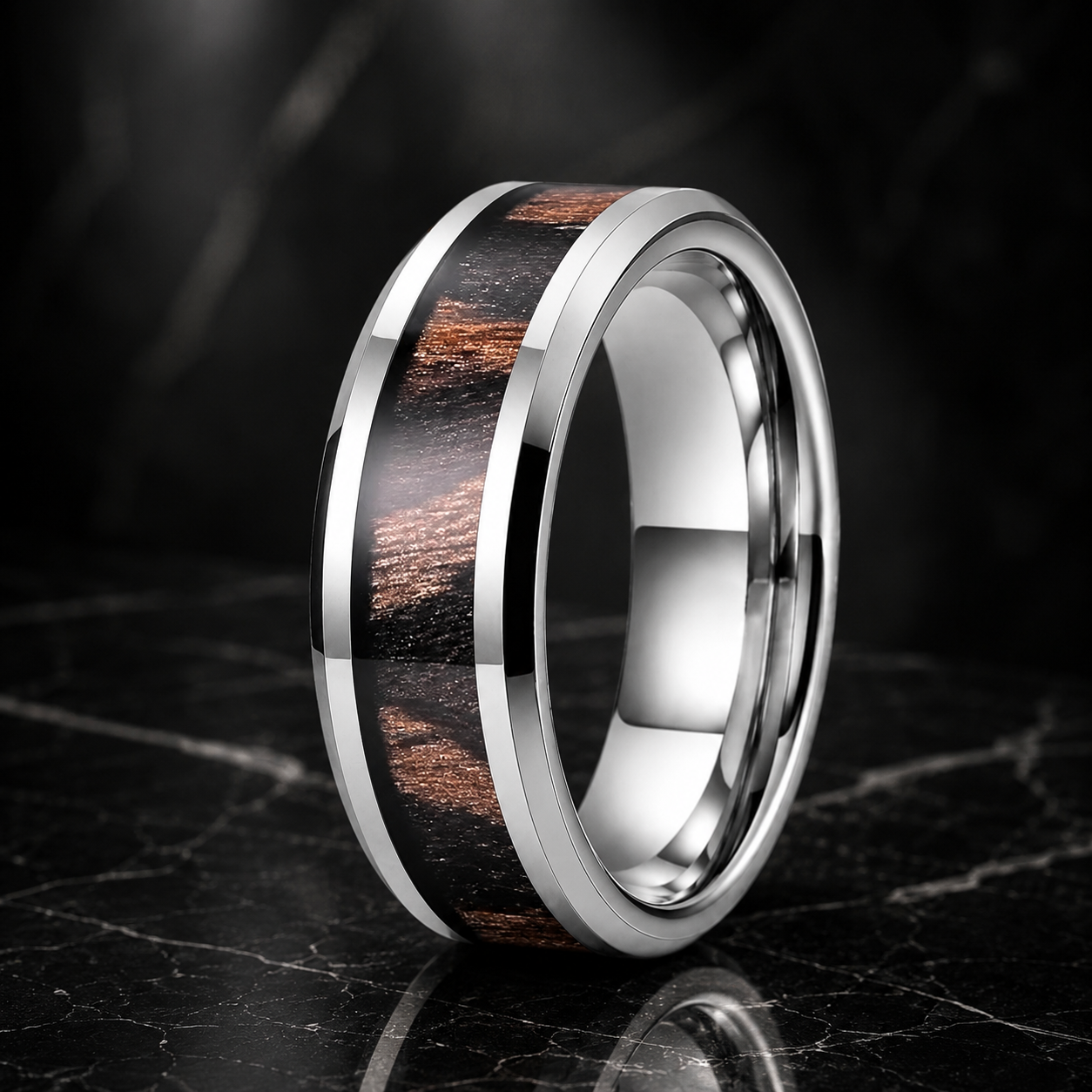 Zebra Wood Ring