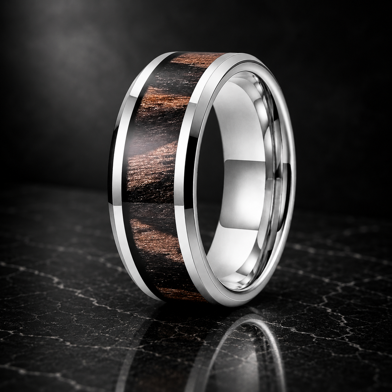 Zebra Wood Ring