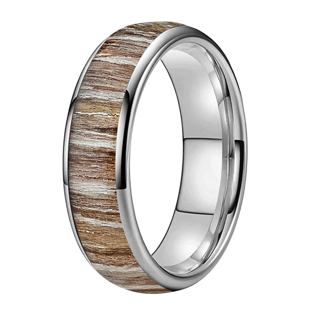 Zebrano Wood Tungsten Wedding Band