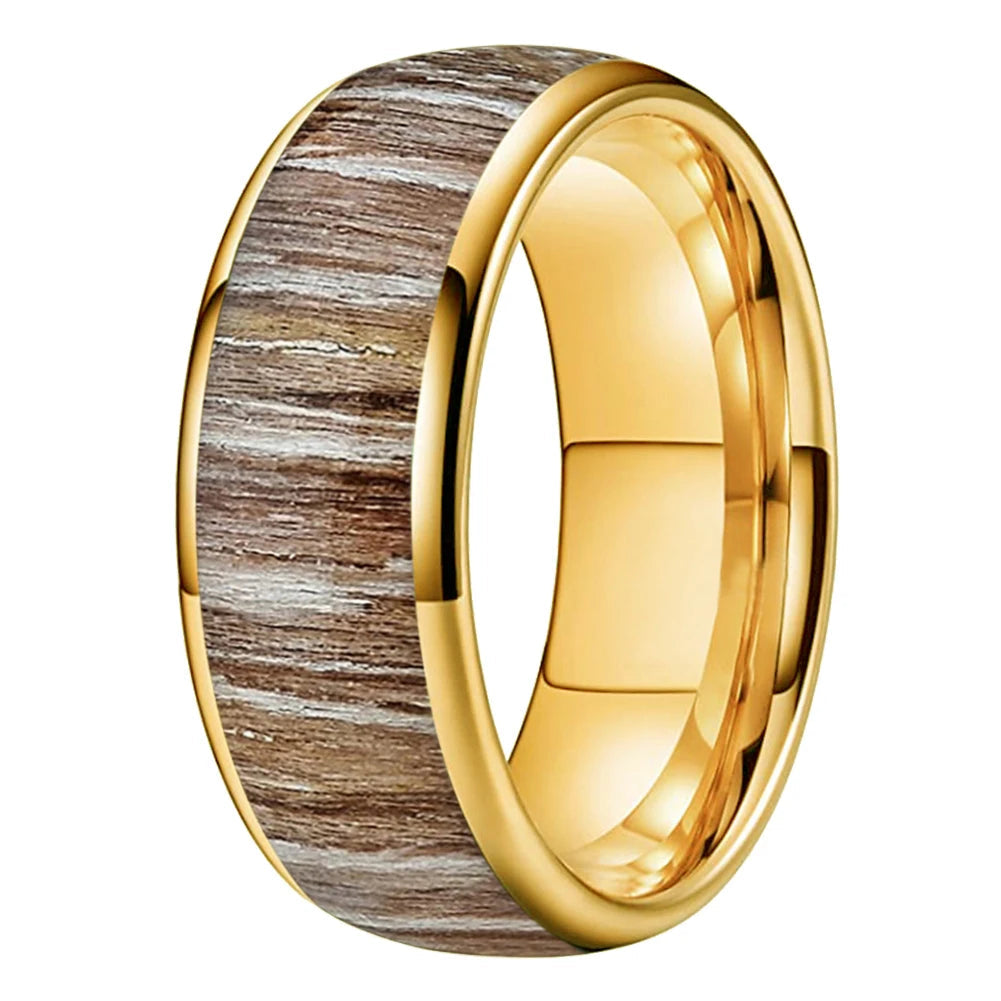 Zebrano Wood Tungsten Wedding Band