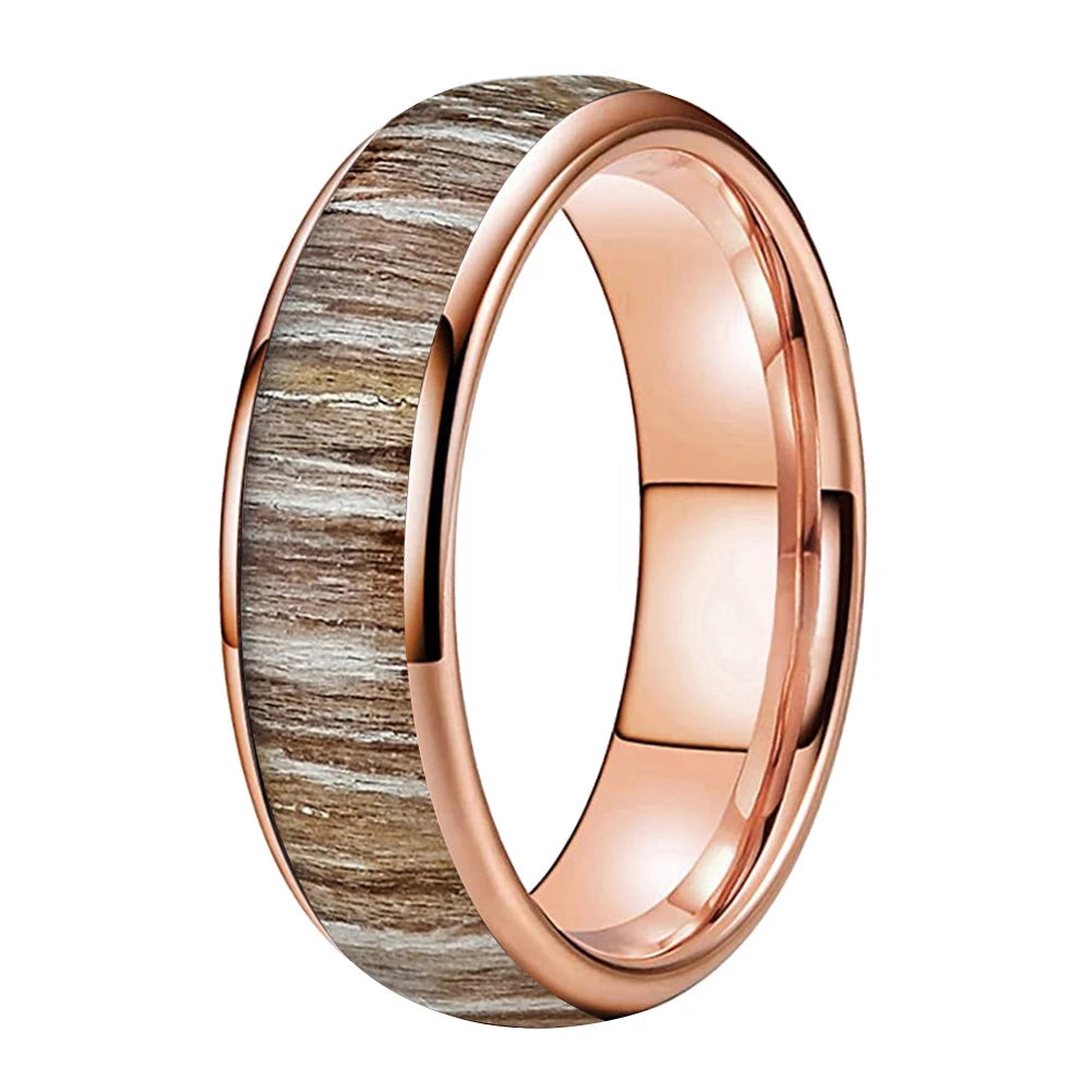 Zebrano Wood Tungsten Wedding Band