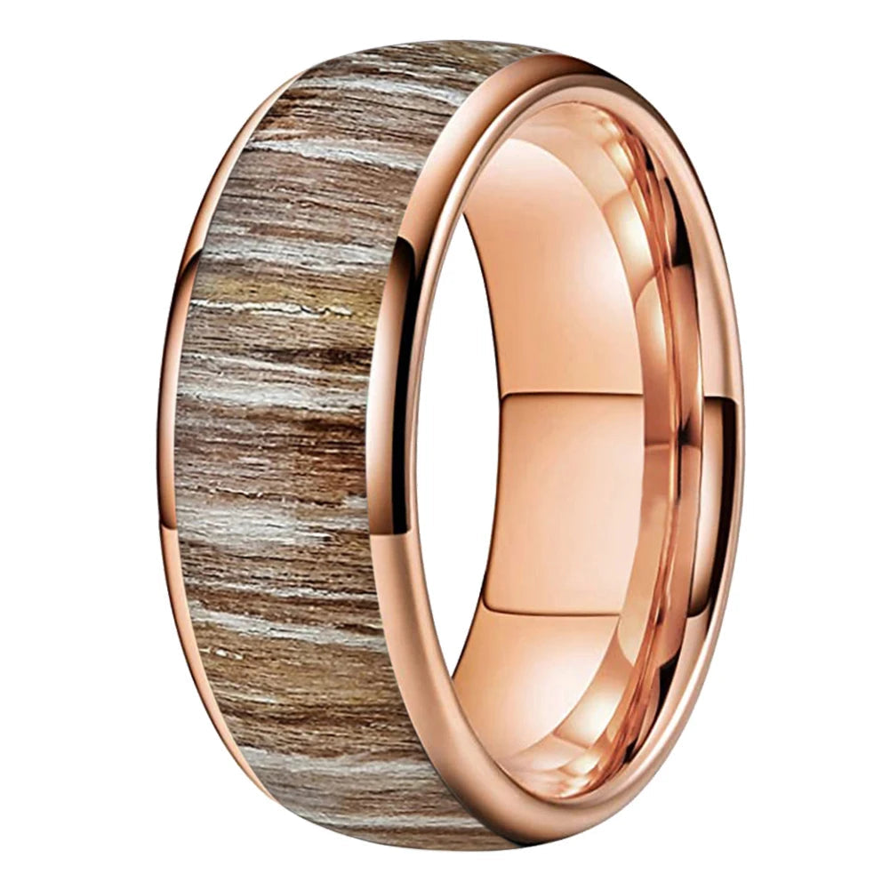 Zebrano Wood Tungsten Wedding Band