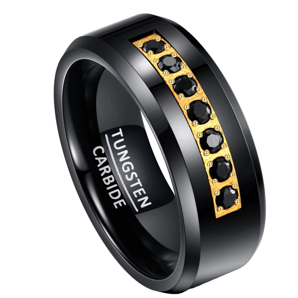Zircon Tungsten Carbide Ring
