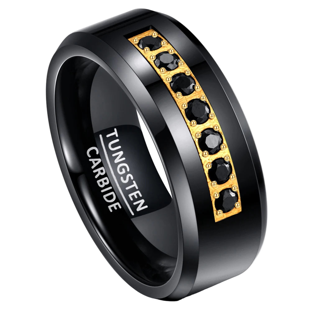 Zircon Tungsten Carbide Ring