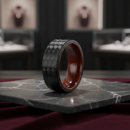 Carbon Fiber & Rosewood Ring 