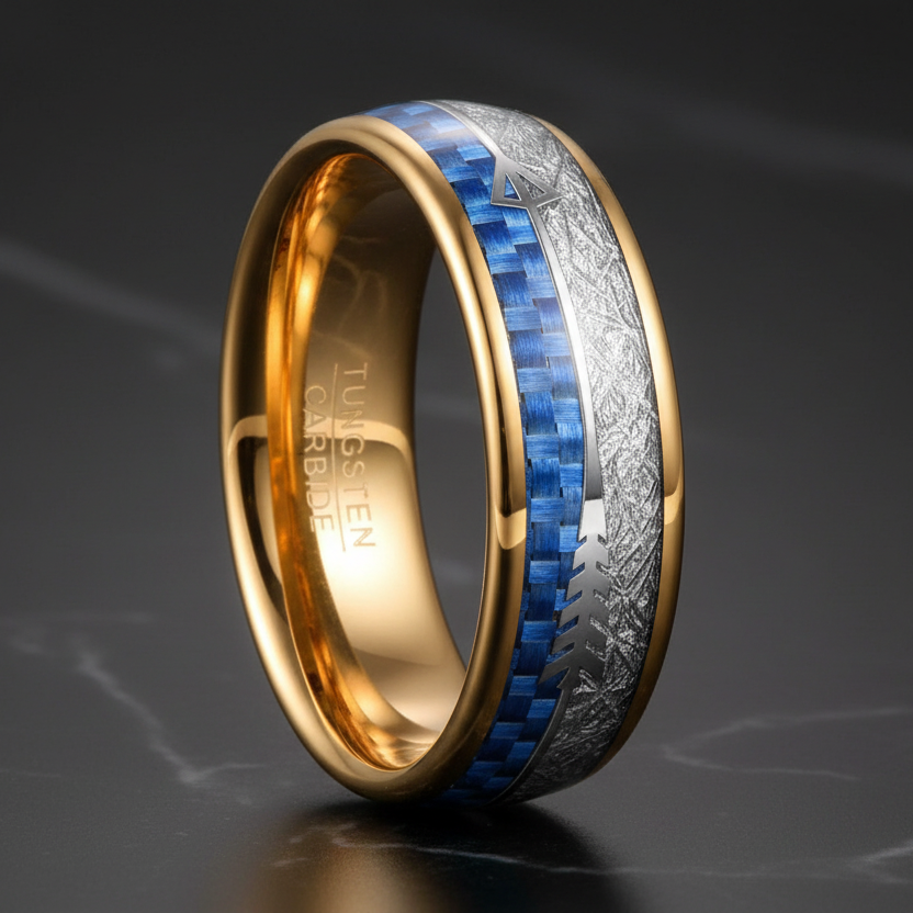 Carbon Fiber Tungsten Engagement Ring