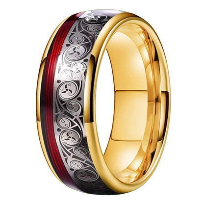 celtic spiral tungsten ring