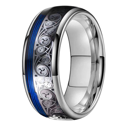 celtic spiral tungsten ring