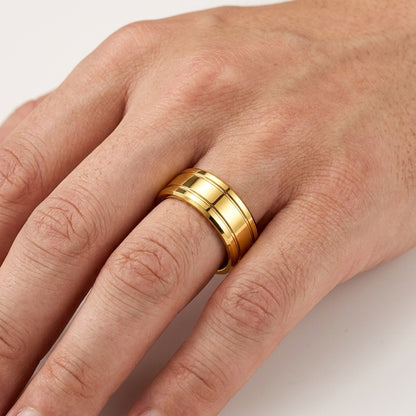 double-groove-flat-polished-tungsten-wedding-ring