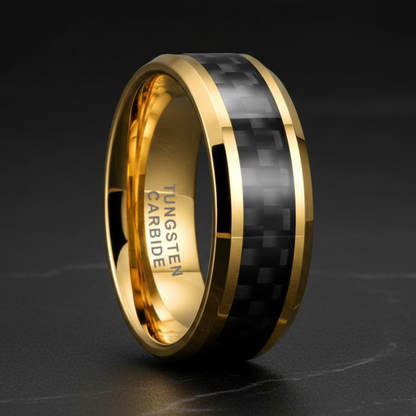 gold Tungsten carbon_fiber_ring