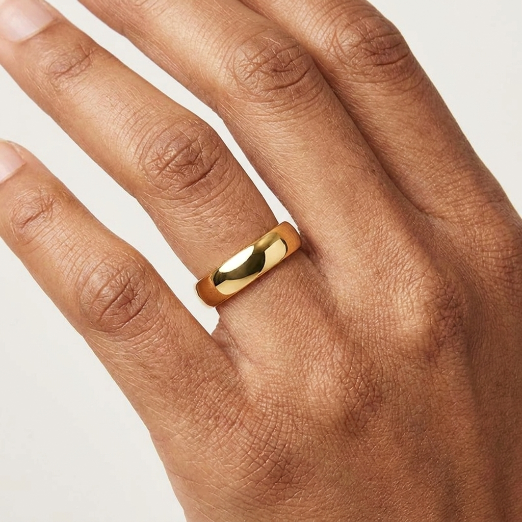 gold plated tungsten carbide ring
