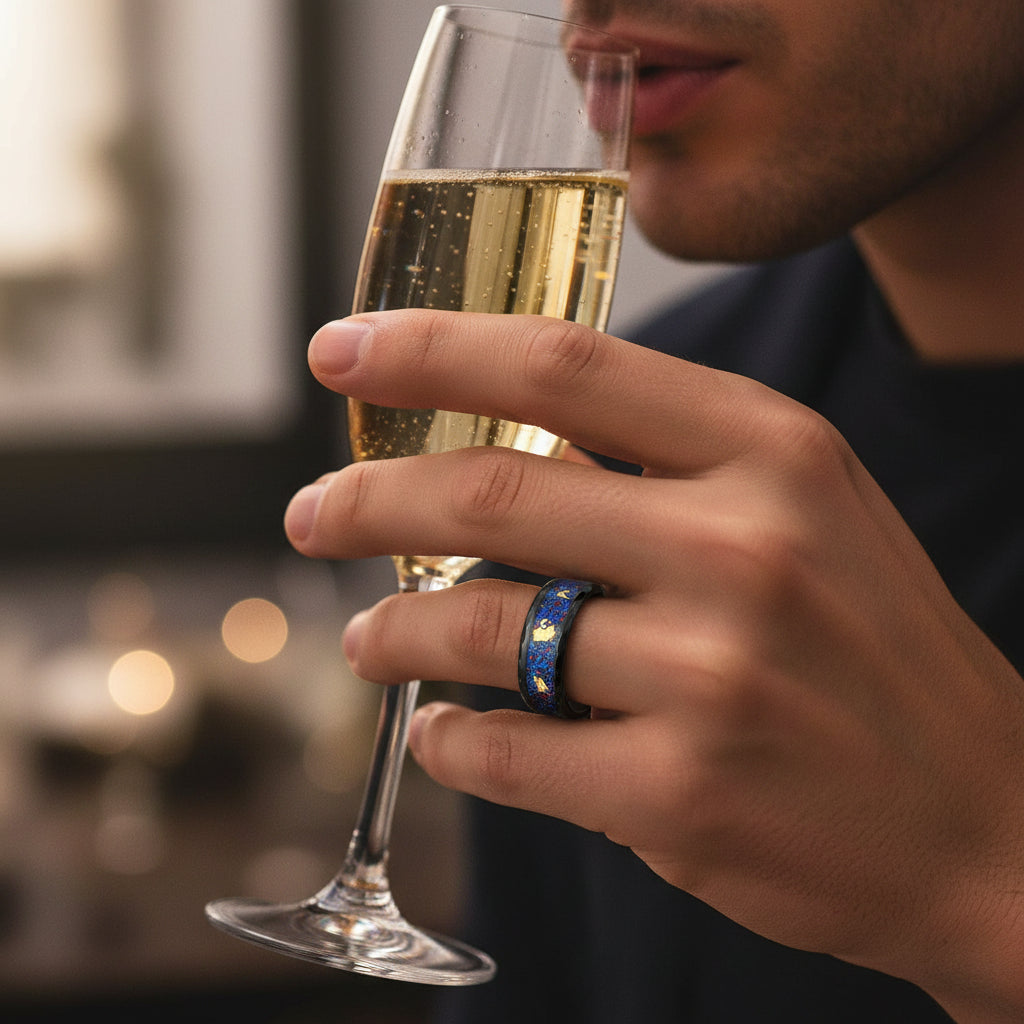 hammered engagement ring