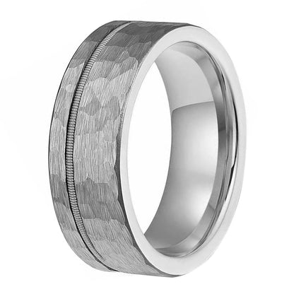 hammered ring for men