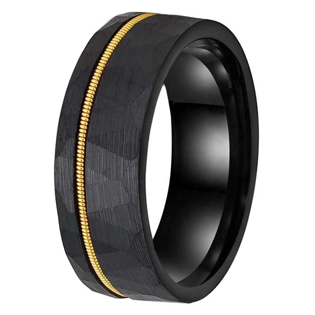  hammered ring for men
