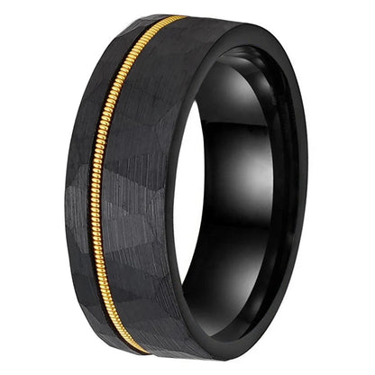  hammered ring for men