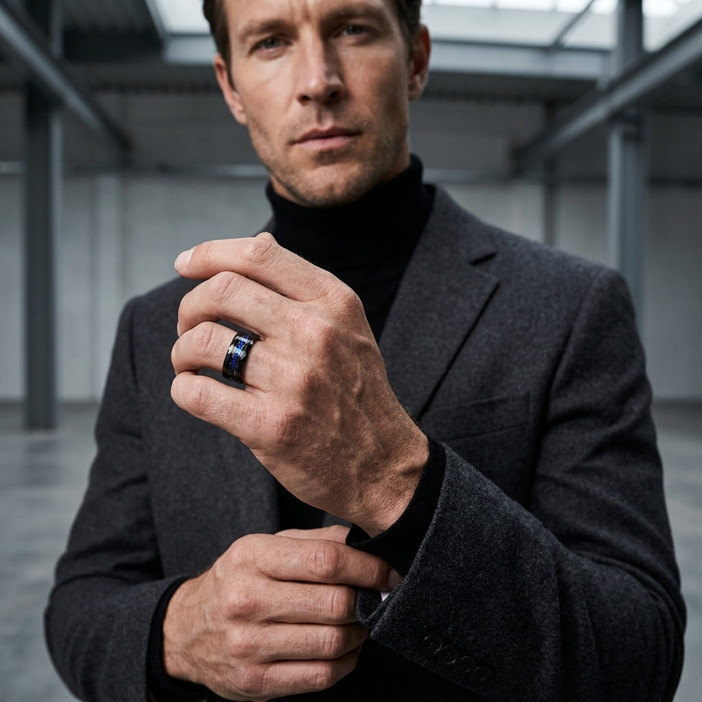 meteorite-blue-opal-tungsten-ring
