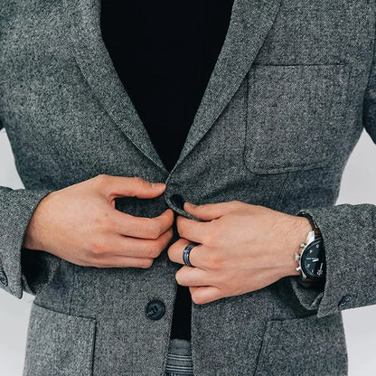 multi faceted tungsten ring