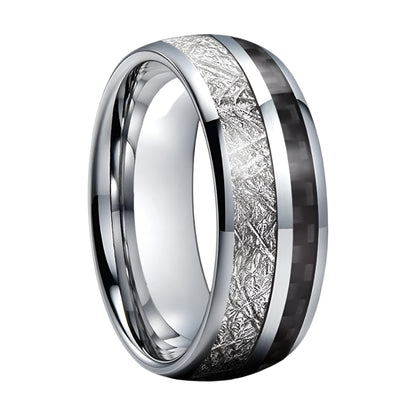 polished comfort fit tungsten ring