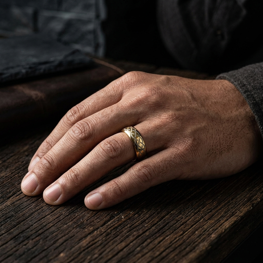 The Goldknot — Celtic Gold Tungsten Ring