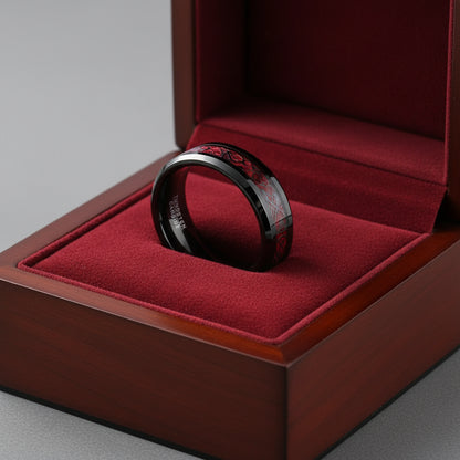 red and black carbon fiber ring​