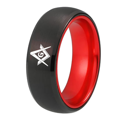 Masonic Tungsten Ring