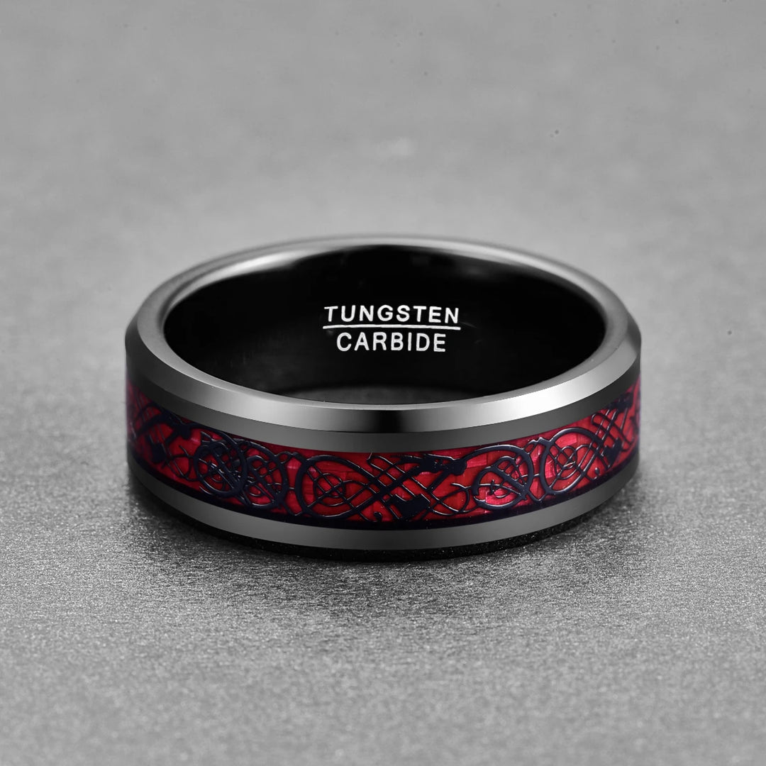 red and black carbon fiber ring​
