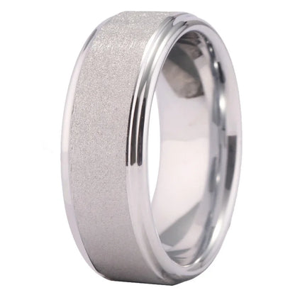 sandblasted tungsten ring