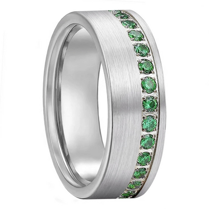 Tungsten Rings with Stones