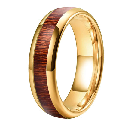 tungsten and wood wedding band​