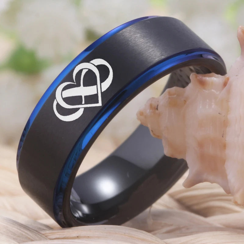 tungsten couple promise ring