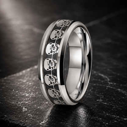 tungsten skull ring