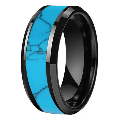 tungsten and turquoise rings for men​