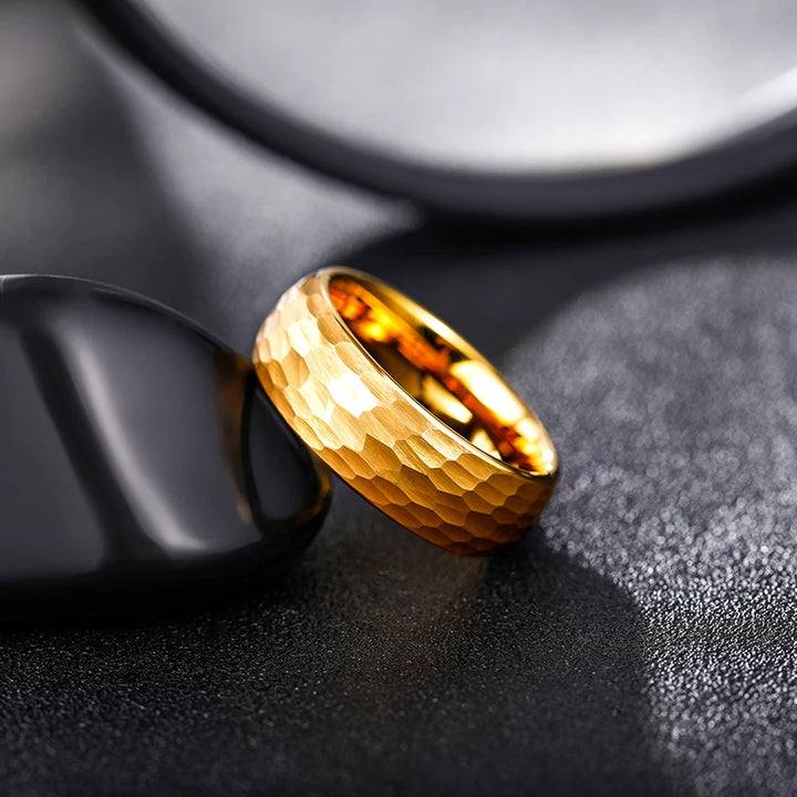 Gold Tungsten Carbide Ring