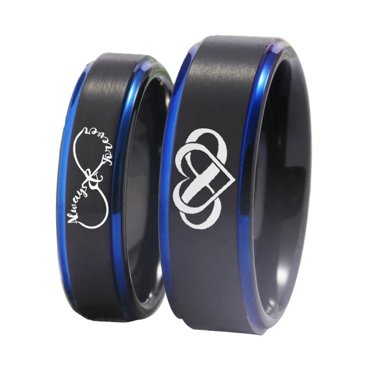 tungsten couple promise ring