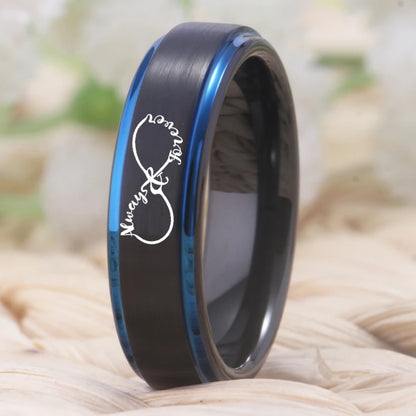 tungsten couple promise ring